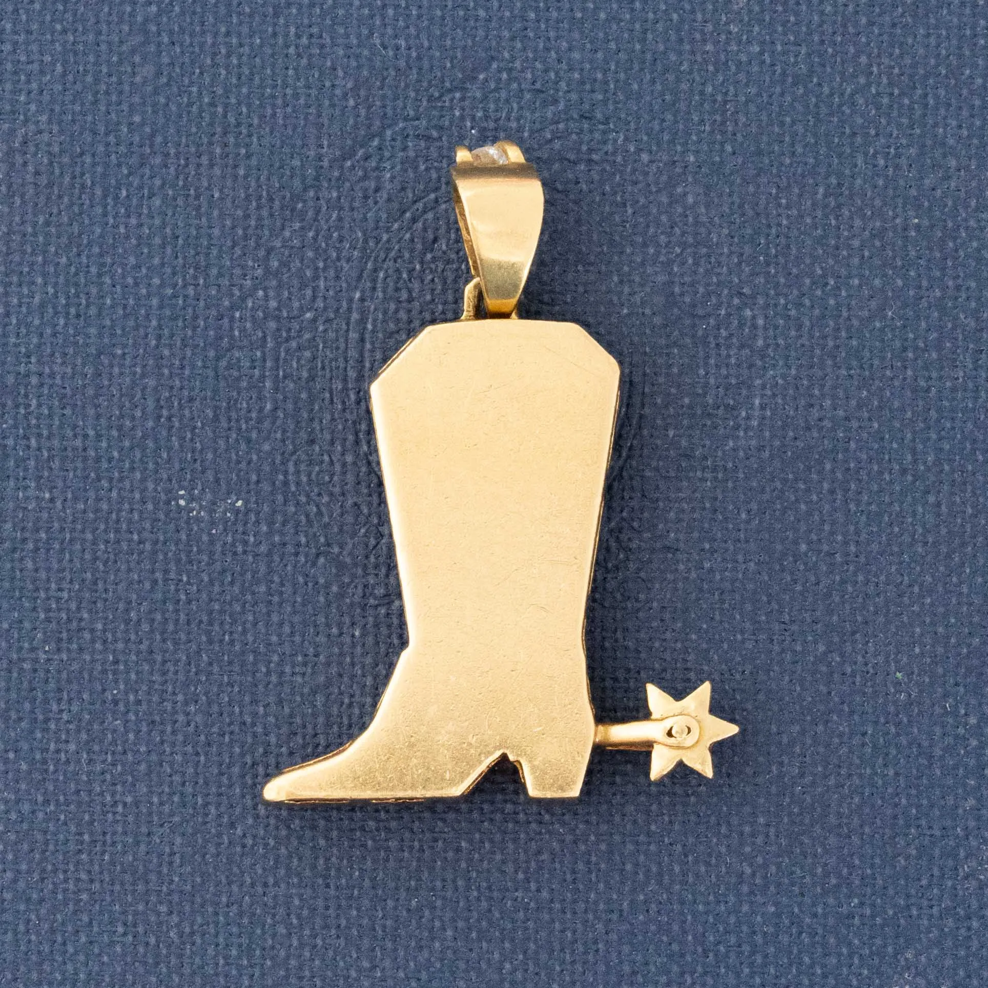 1.15ctw Vintage Diamond Pave Boot Pendant