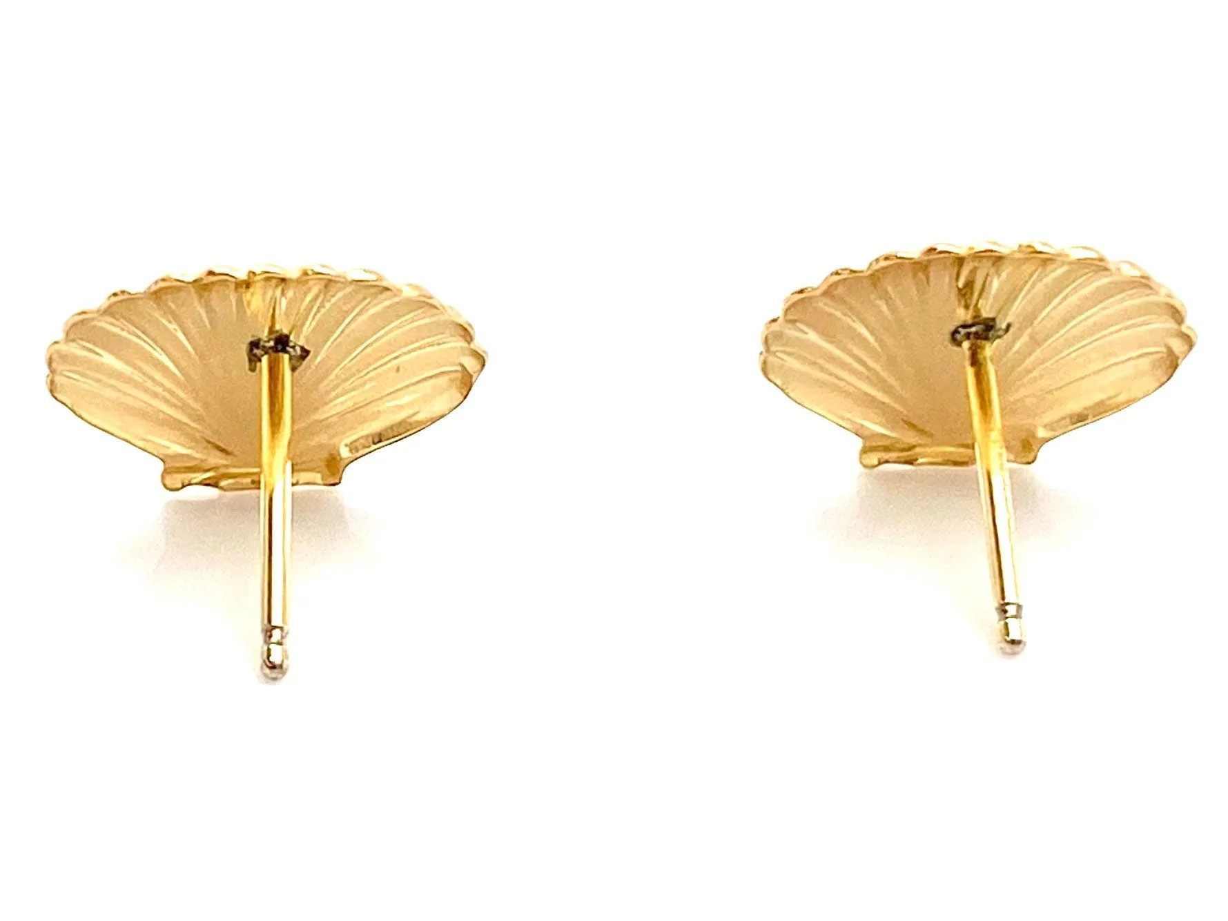 14KGF Seashell Studs , Sku#512-4
