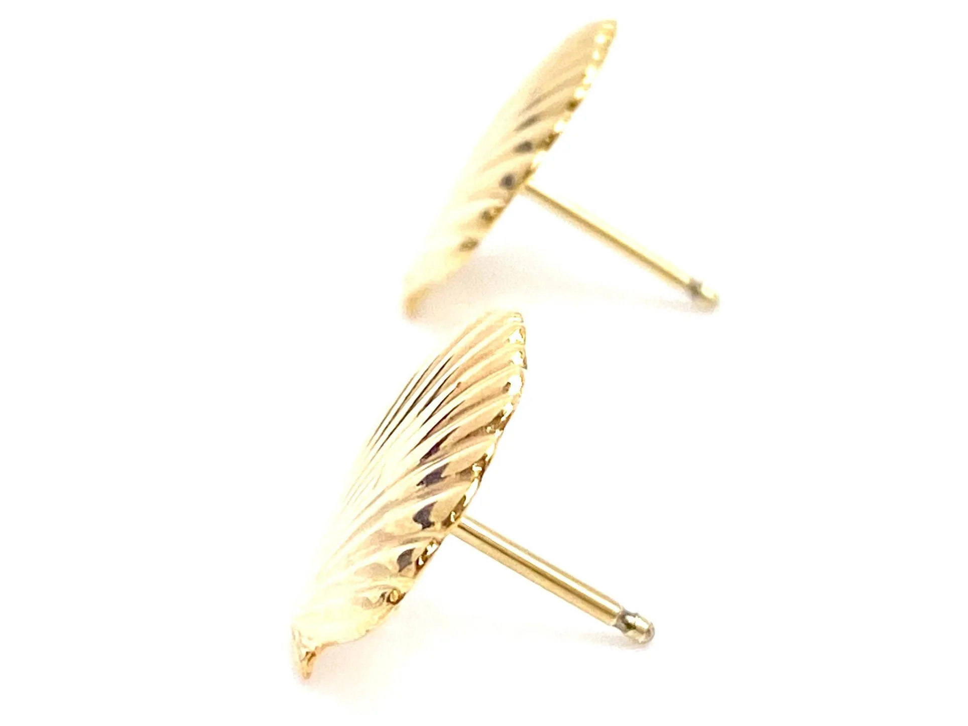 14KGF Seashell Studs , Sku#512-4