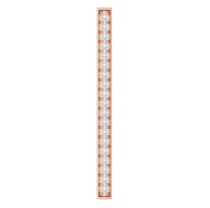 14KT Rose Gold 1/5 Carat Diamond Vertical Bar Pendant Slide
