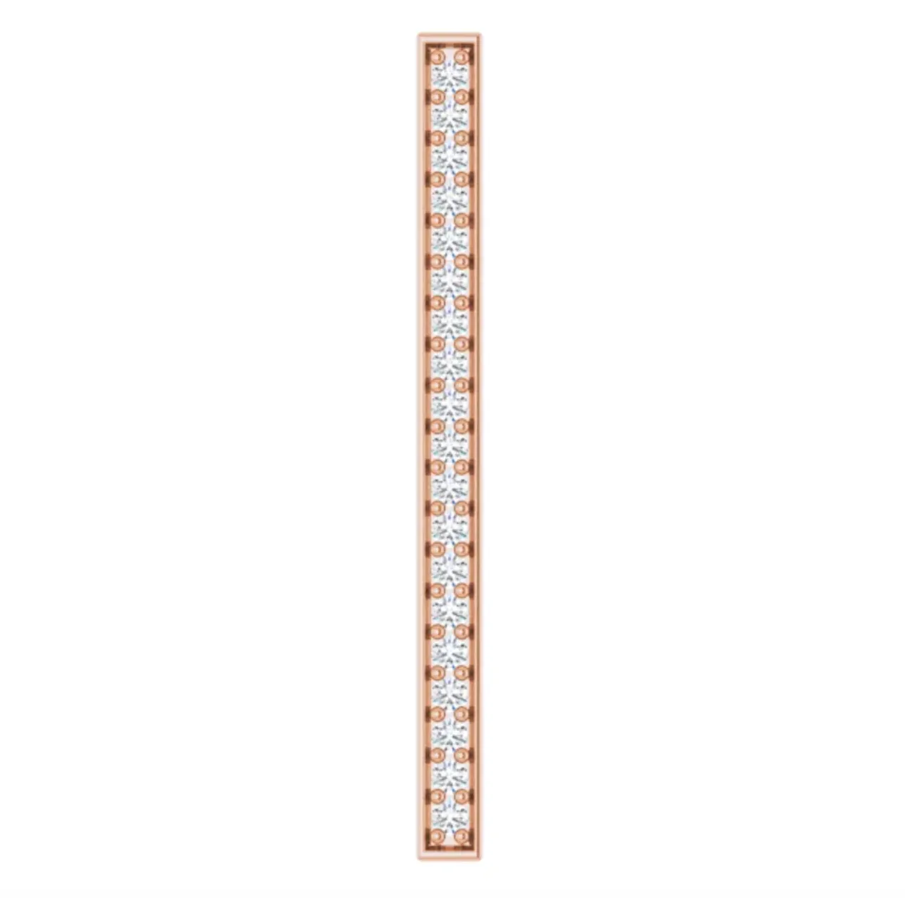14KT Rose Gold 1/5 Carat Diamond Vertical Bar Pendant Slide
