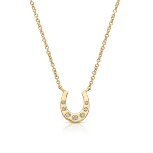 14KY Diamond Horseshoe Necklace