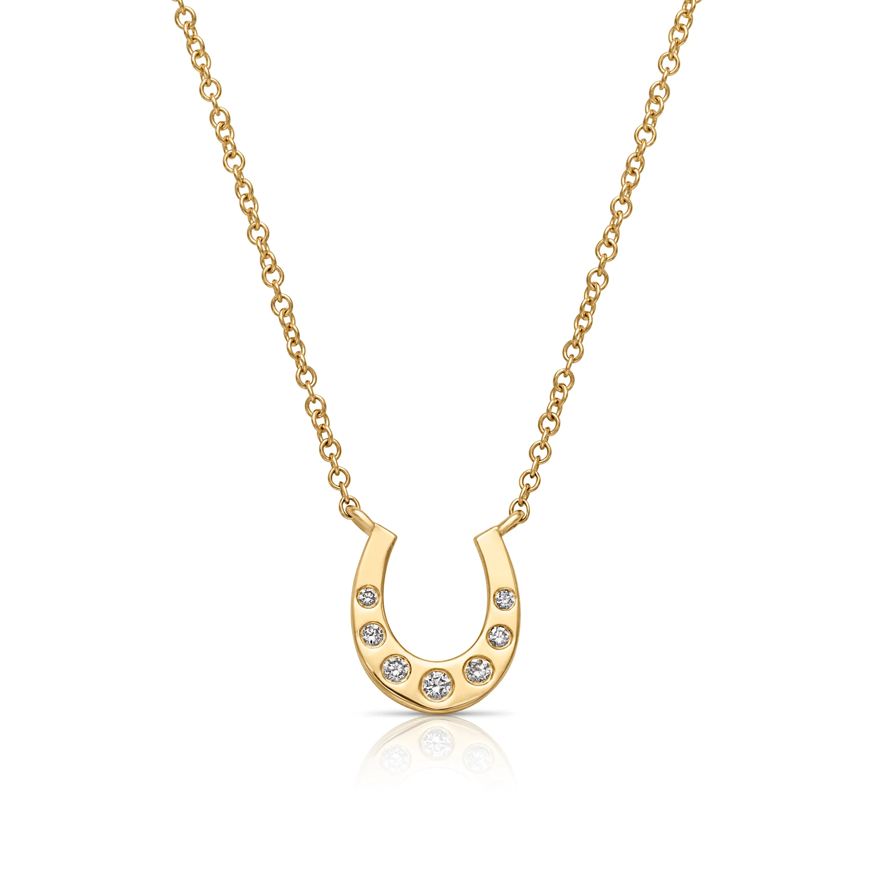 14KY Diamond Horseshoe Necklace