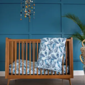 3 Piece Satin Crib Set - Tropical Palm