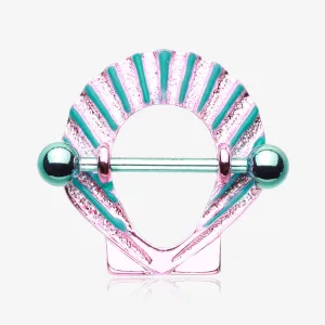 A Pair of Colorline Ariel Seashell Nipple Shield Ring