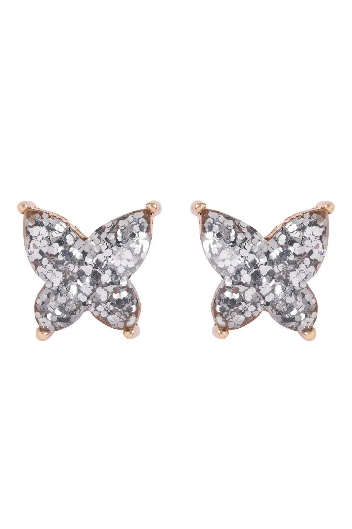 AE0346 - BUTTERLY GLITTER EPOXY EARRINGS
