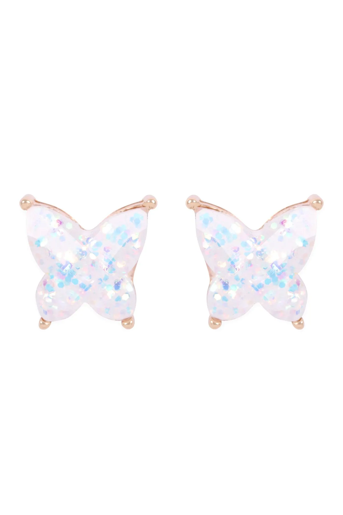 AE0346 - BUTTERLY GLITTER EPOXY EARRINGS