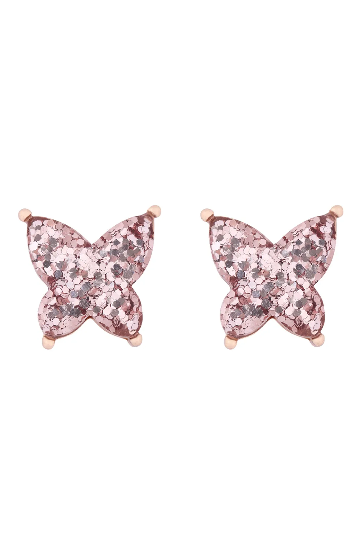 AE0346 - BUTTERLY GLITTER EPOXY EARRINGS