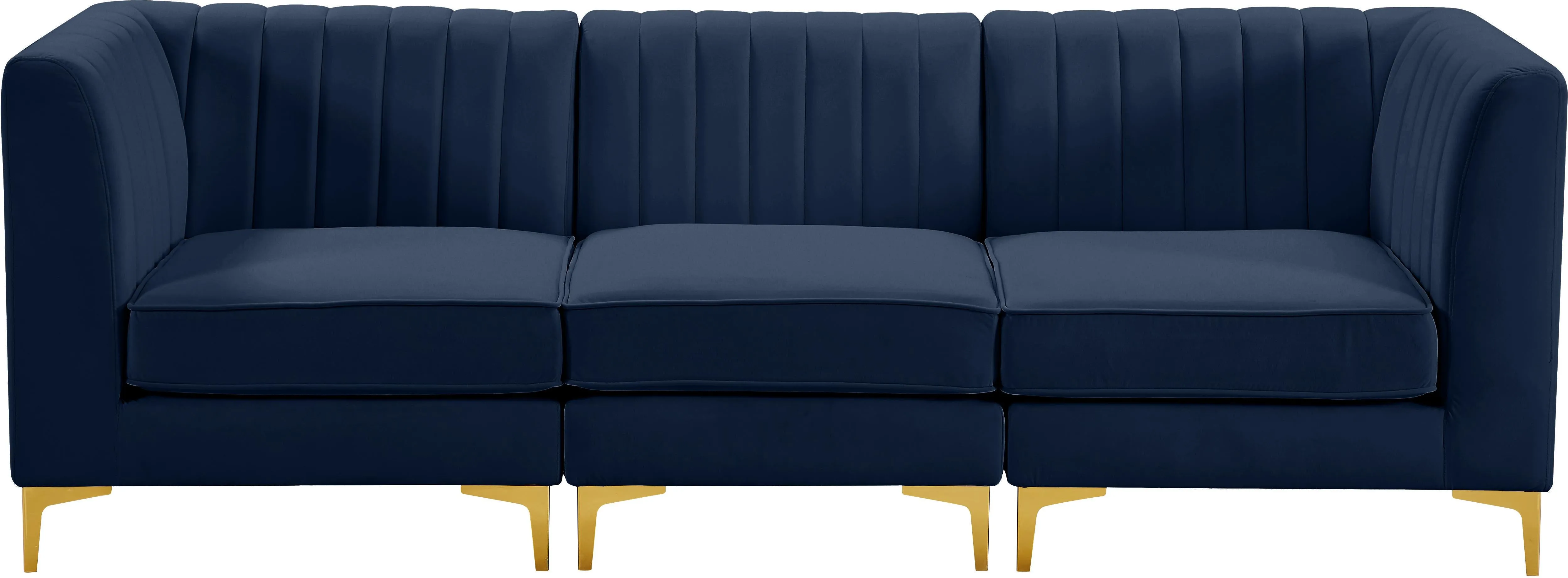 Alina Navy Velvet Modular Sofa