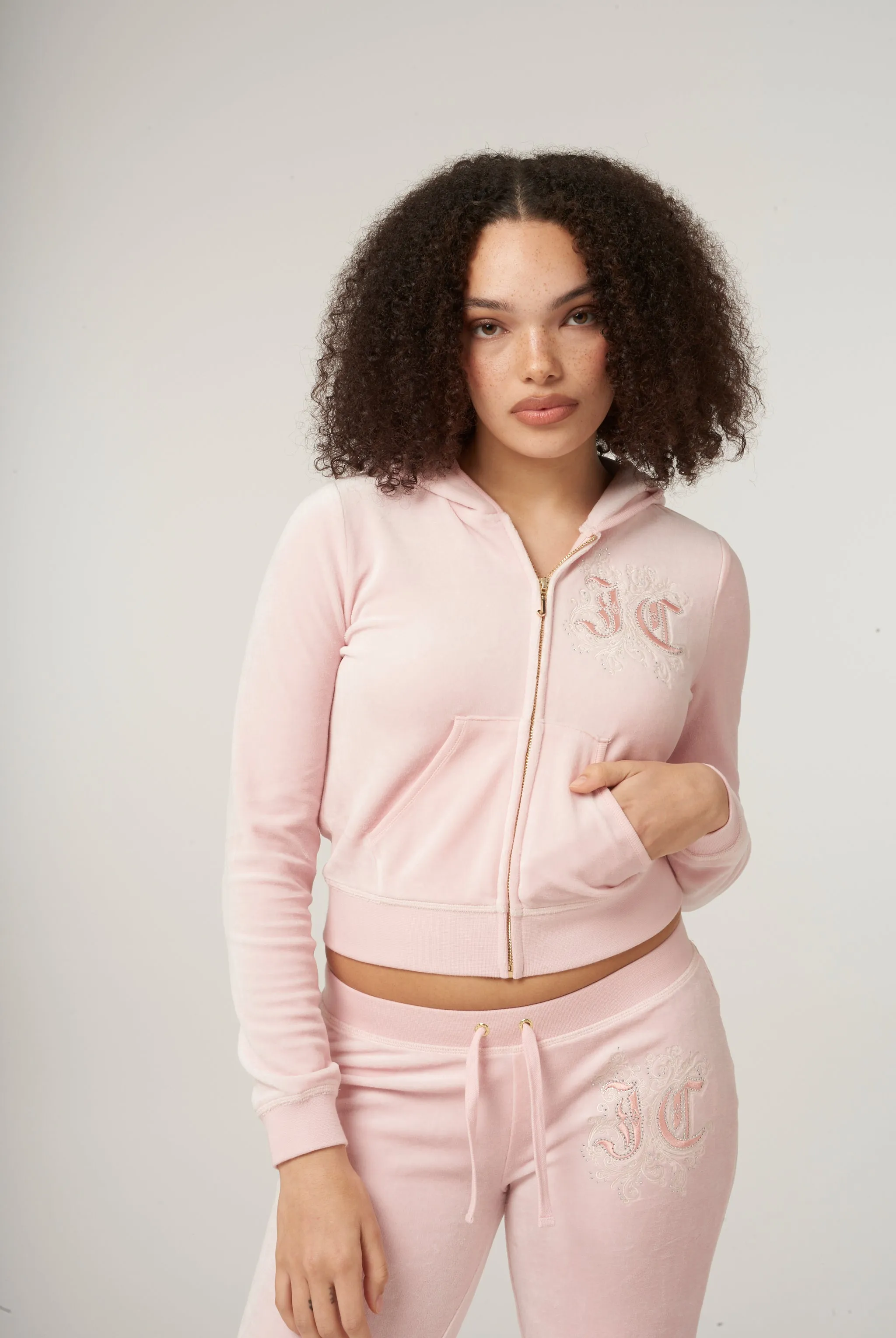 ALMOND BLOSSOM RENAISSANCE CREST BAMBOO VELOUR HERITAGE HOODIE