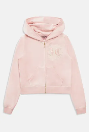 ALMOND BLOSSOM RENAISSANCE CREST BAMBOO VELOUR HERITAGE HOODIE