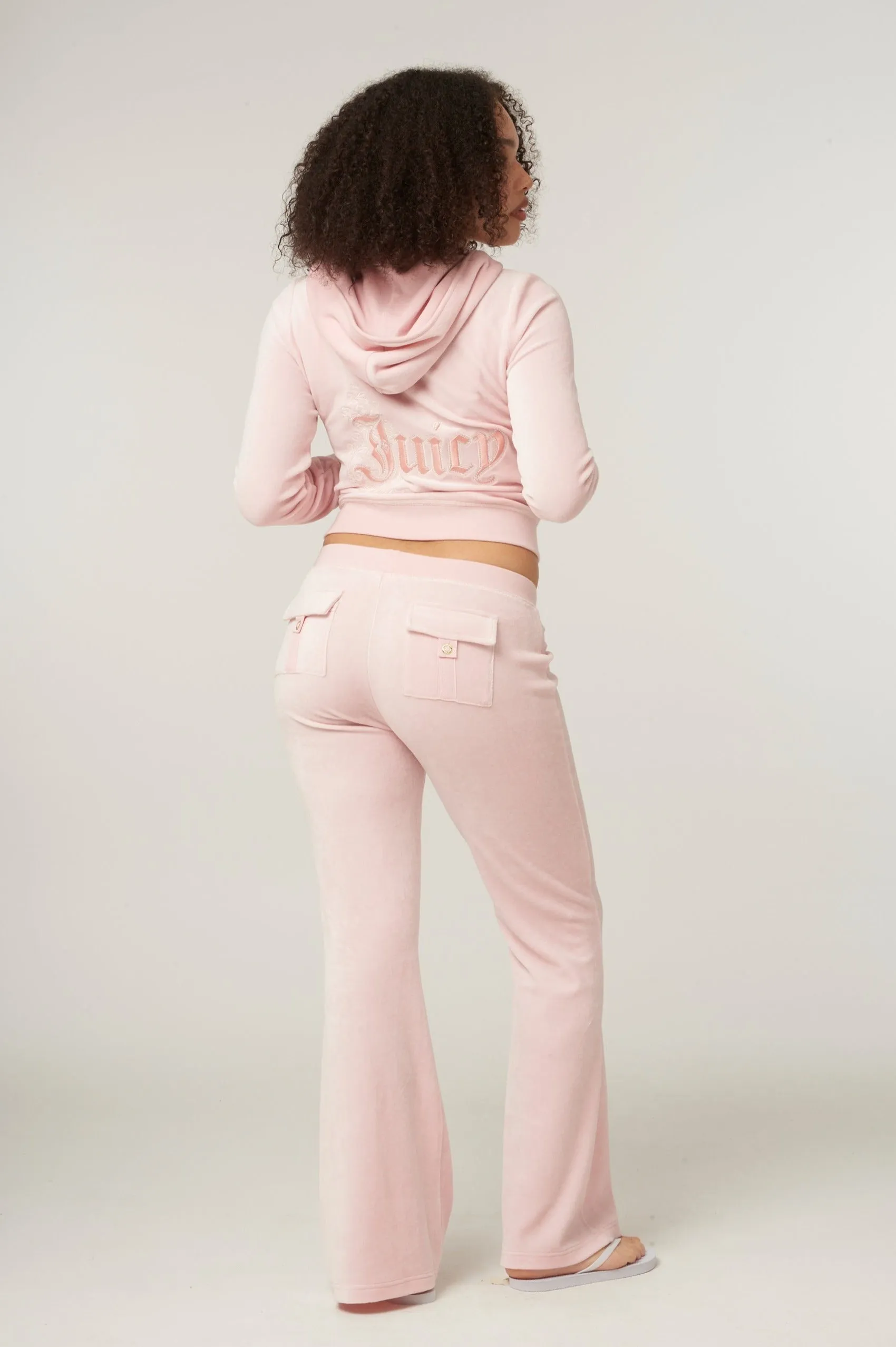 ALMOND BLOSSOM ULTRA LOW RISE RENAISSANCE CREST BAMBOO VELOUR HERITAGE BOTTOMS