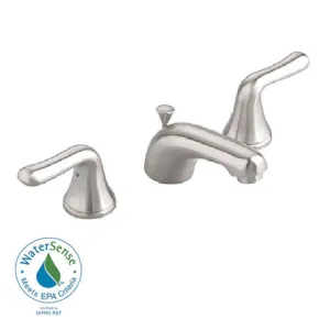 American Standard 3875.509.295 Colony Soft Widespread 2-Handle Low-Arc Bathroom Faucet in Satin Nickel