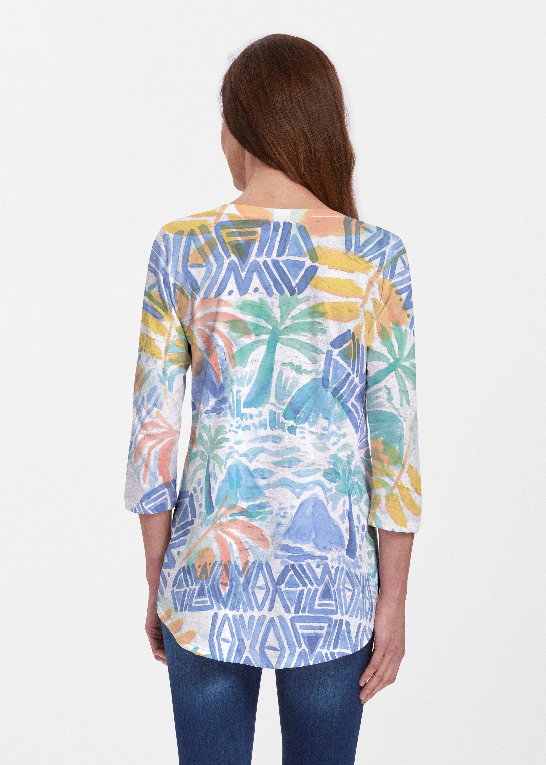 Bahama Mama (17256) ~ V-neck Flowy Tunic