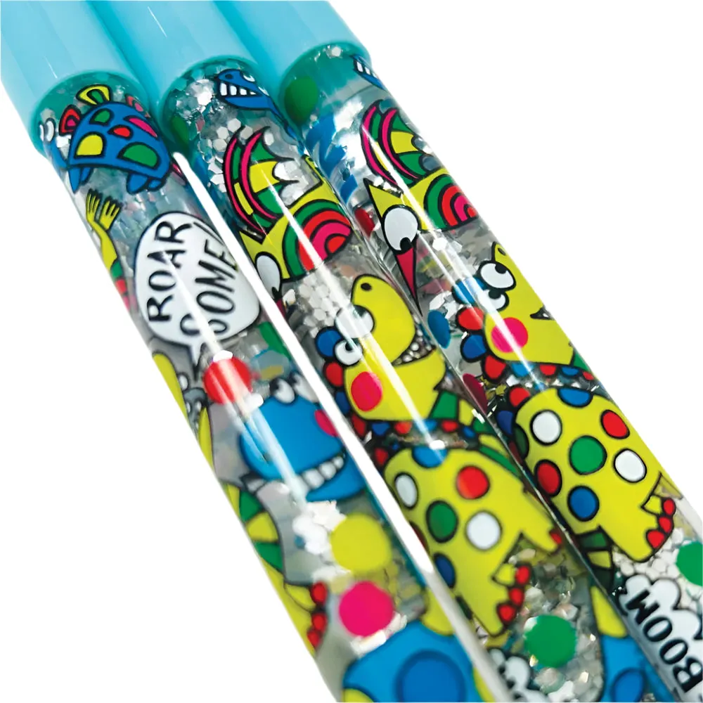 Ballpoint Glitter Pen - Dinosaurs