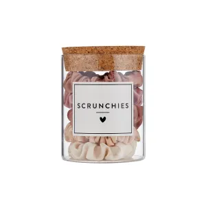 Bella Sleep   Spa Large Satin Scrunchies Jar in Blush