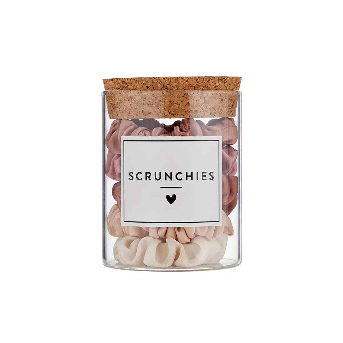 Bella Sleep   Spa Large Satin Scrunchies Jar in Blush