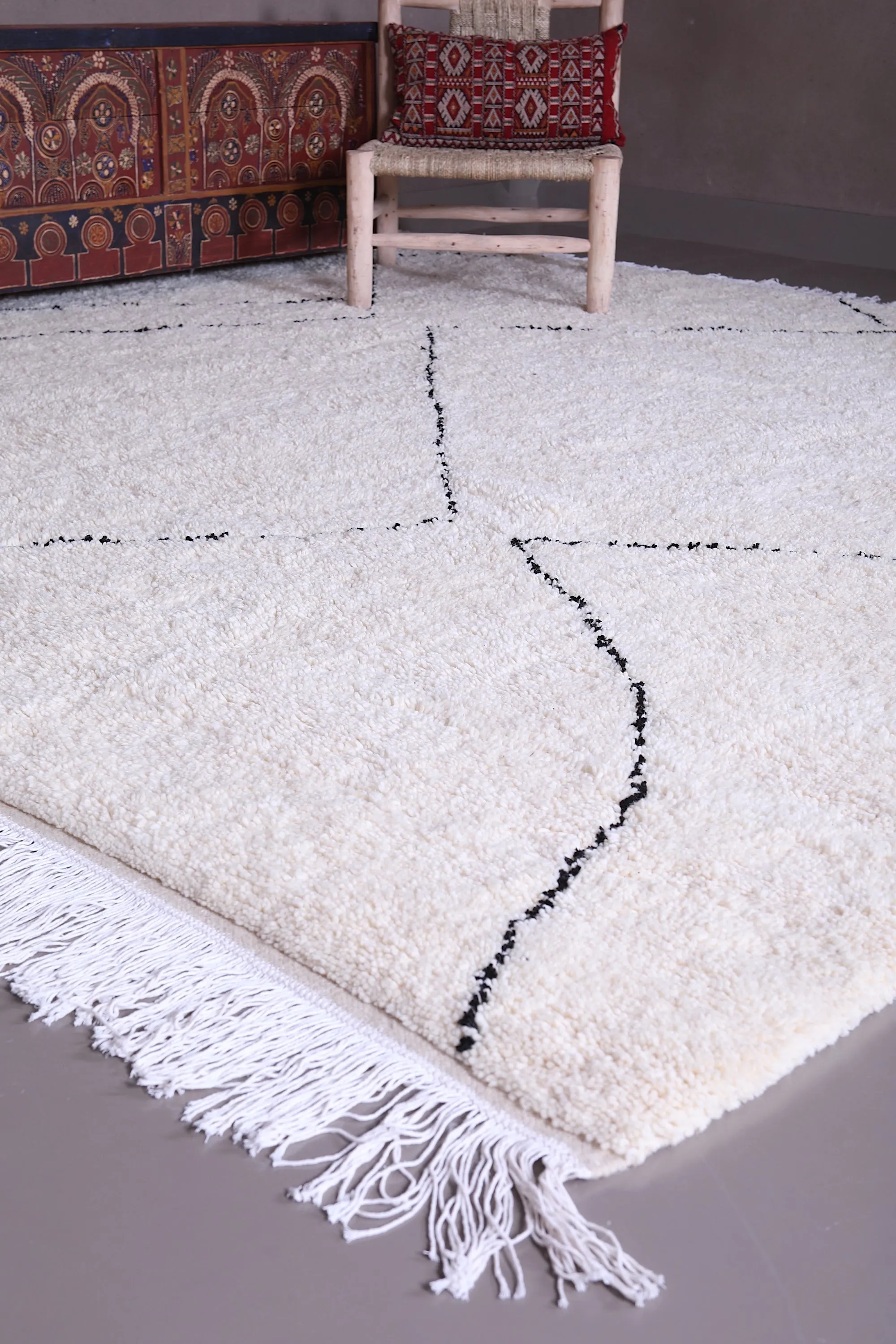 Beni ourain custom rug - All wool Moroccan - Berber Carpet