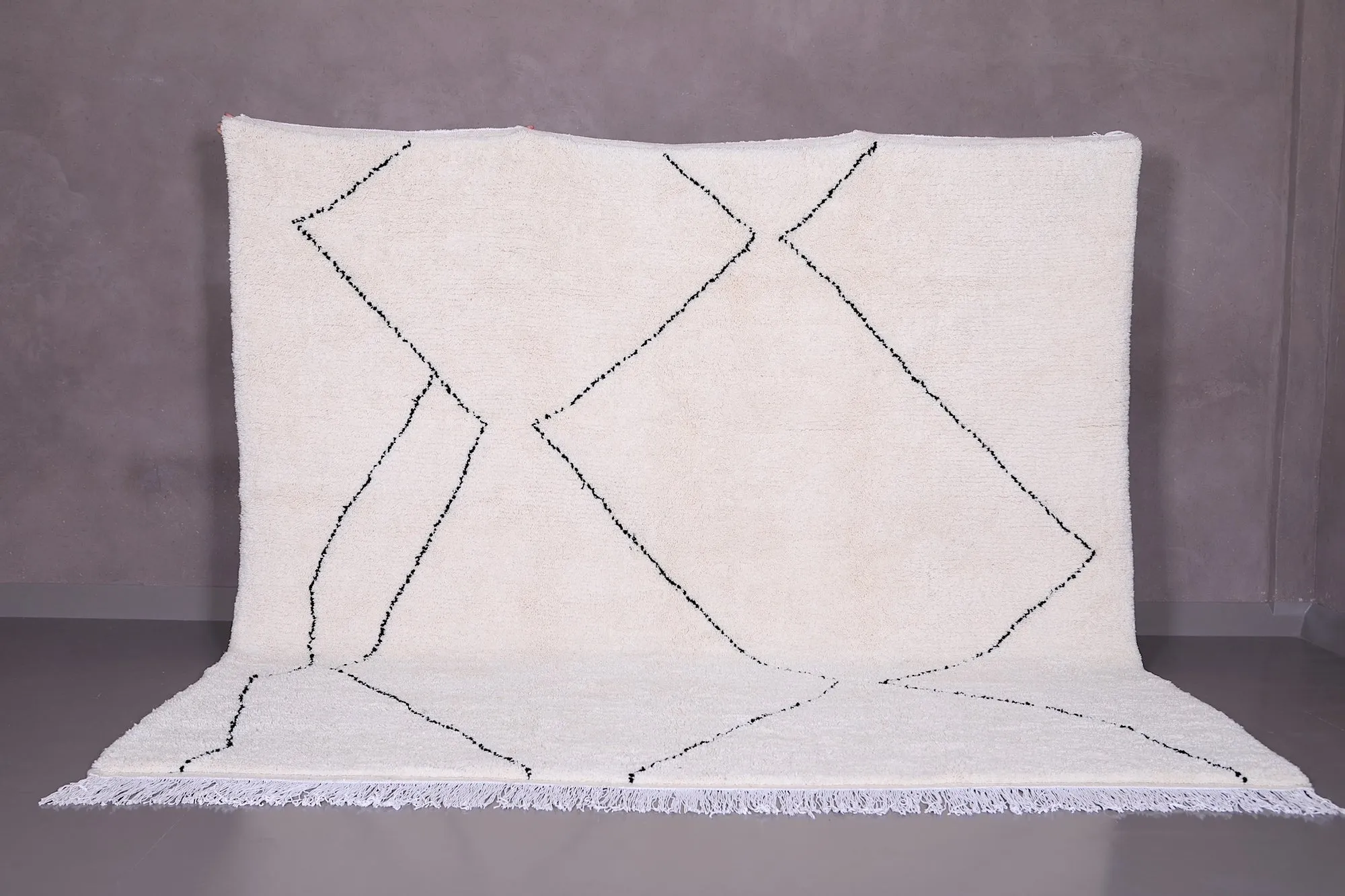 Beni ourain custom rug - All wool Moroccan - Berber Carpet