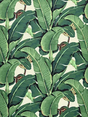 Beverly Hills Banana Palm Fabric - Green - By The Yard