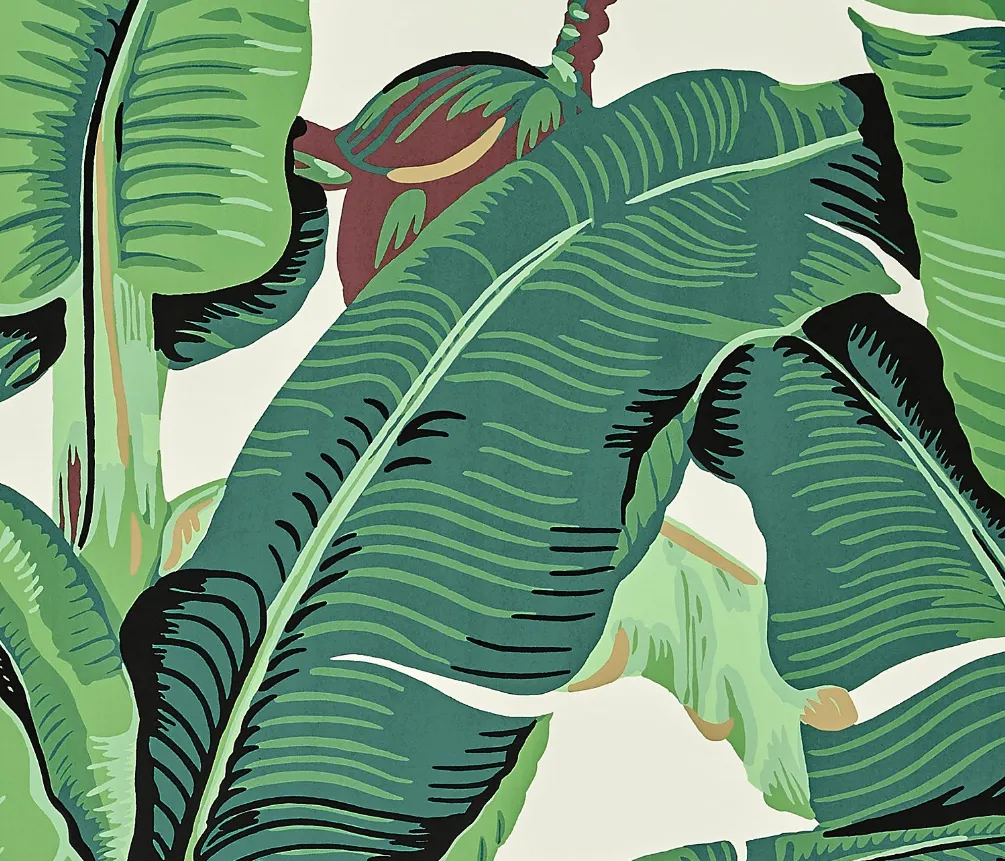 Beverly Hills Banana Palm Wallpaper - Green