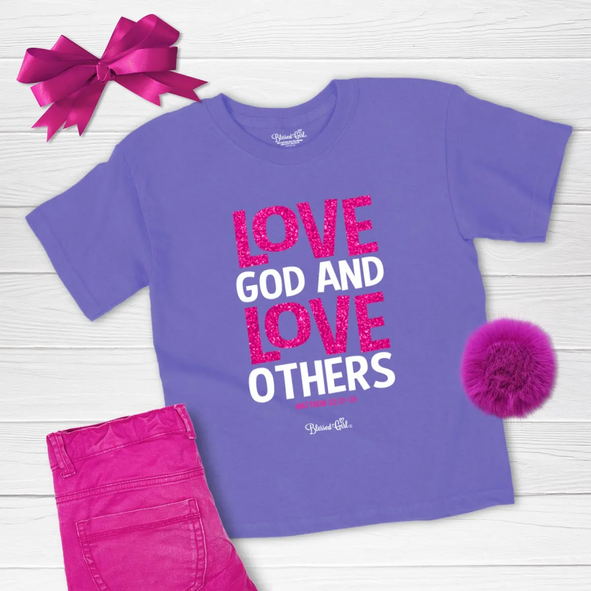 Blessed Girl Kids T-Shirt Love God