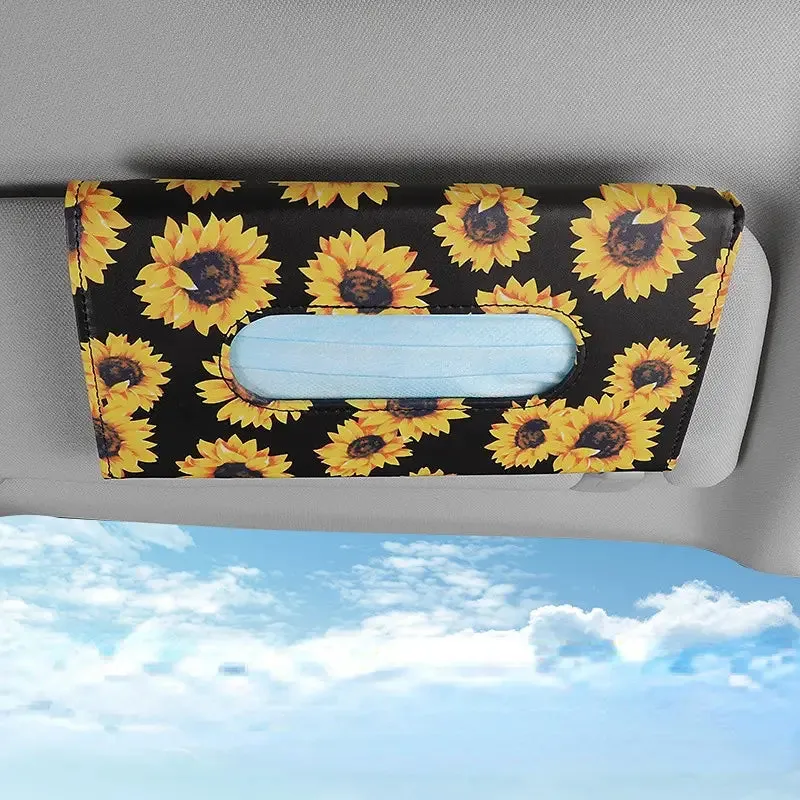 Bling Car Visor Mask Holder Sparkling Crystals Car Visor Tissue Holder with 1 Glitter Mask Hook