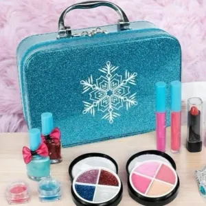 Blue Glitter Girls' Cosmetic Bag