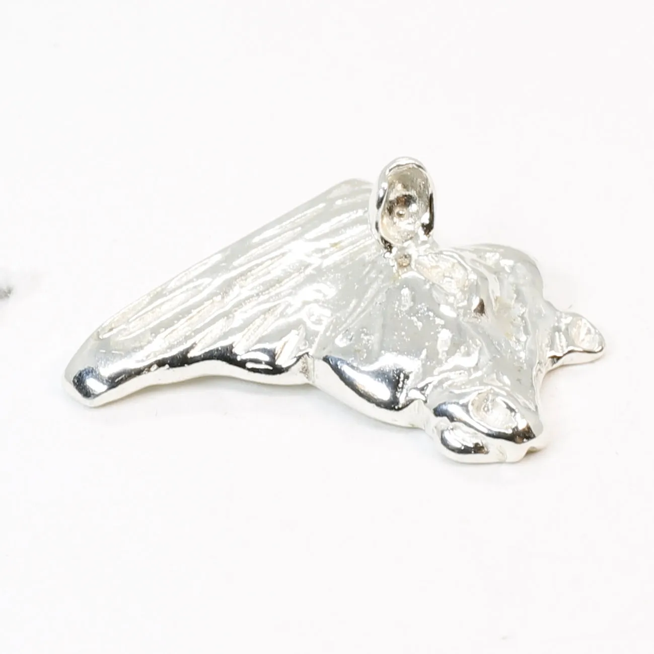 Bull Tie Tack or Lapel Pin For Him with 925 Sterling Silver Head of Angus Bull
