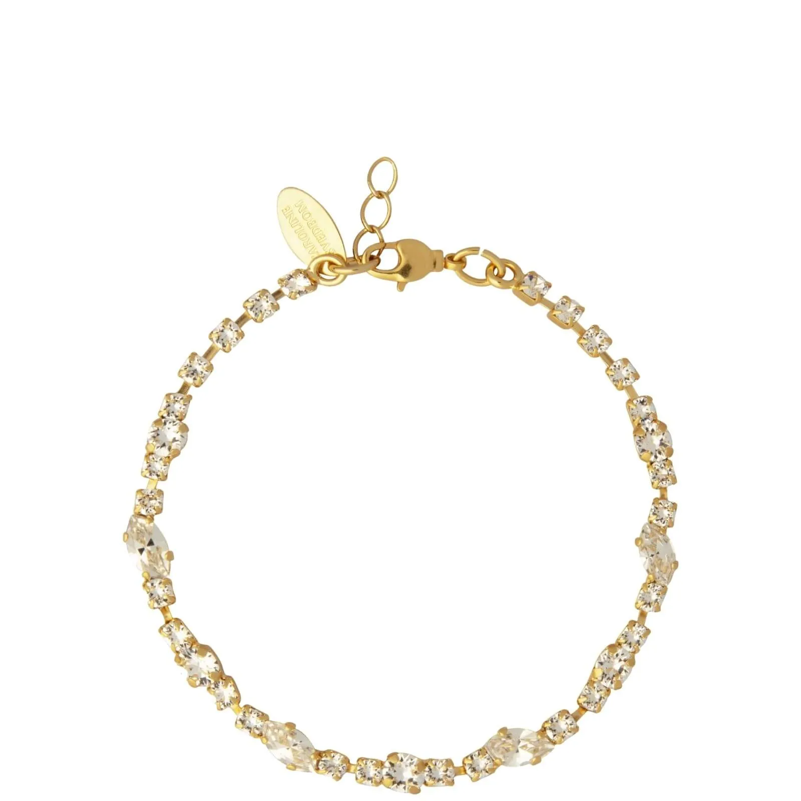 Caroline Svedbom Gold Antonia Bracelet - Crystal