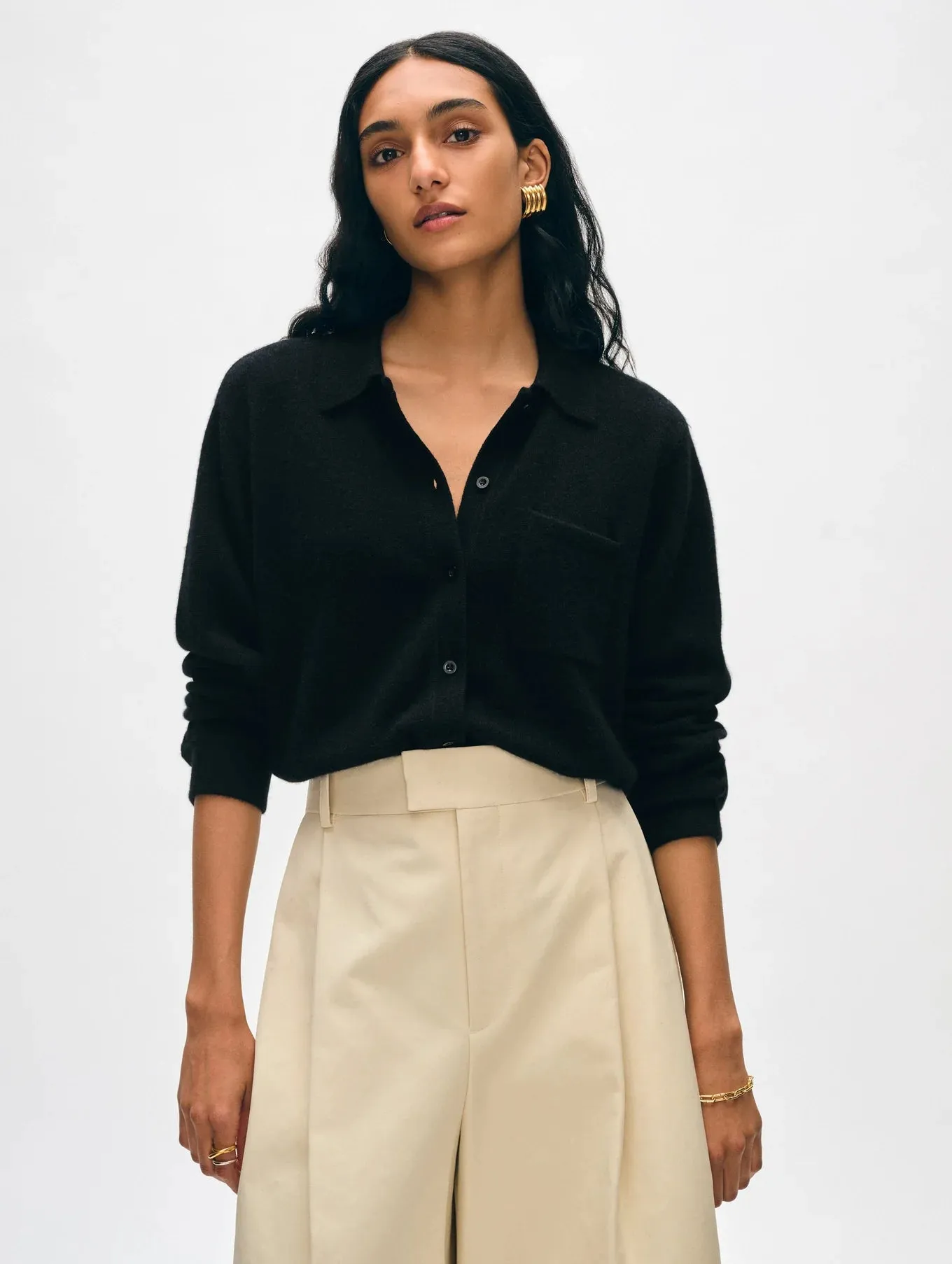 Cashmere Button Down
