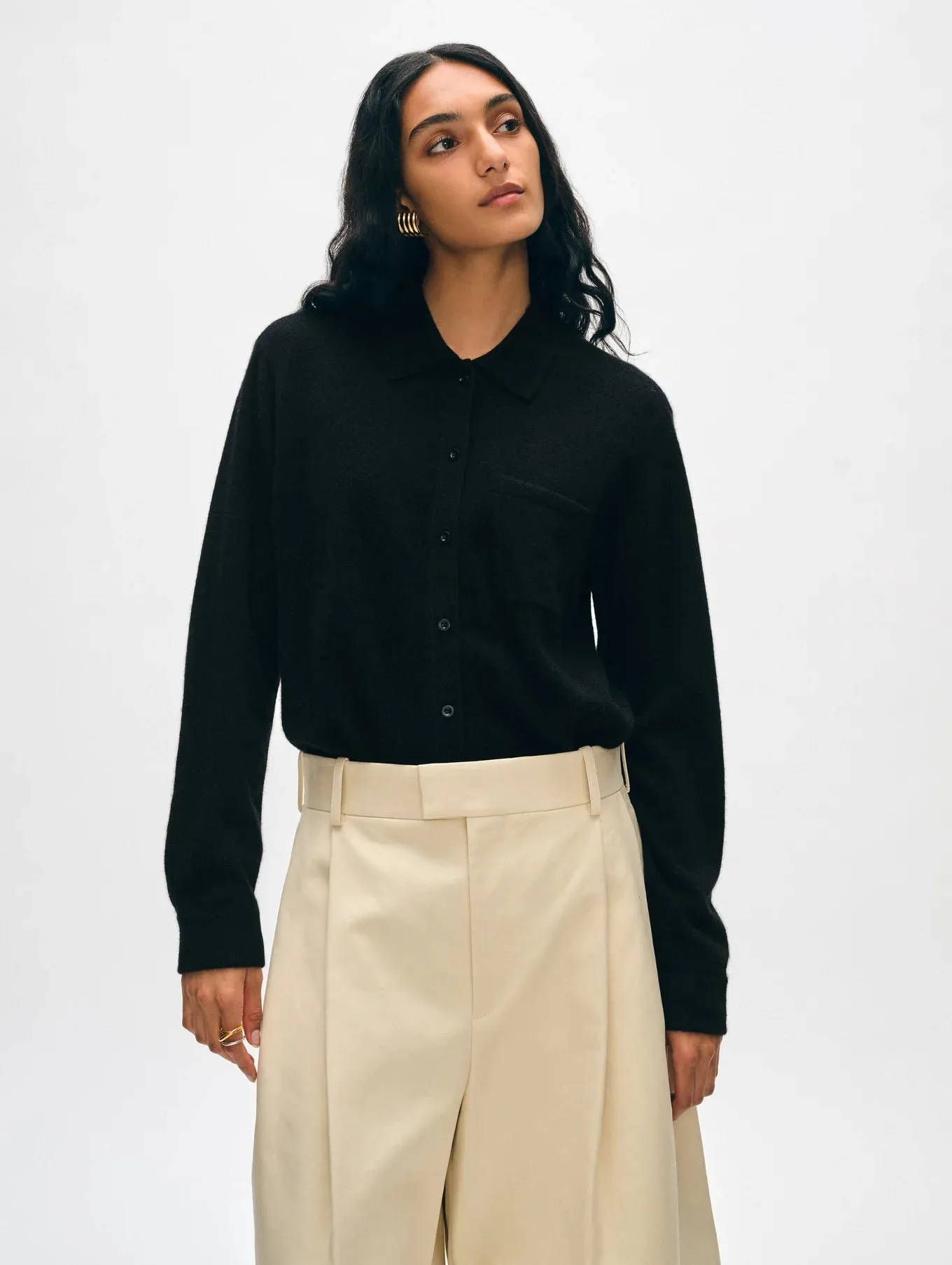 Cashmere Button Down