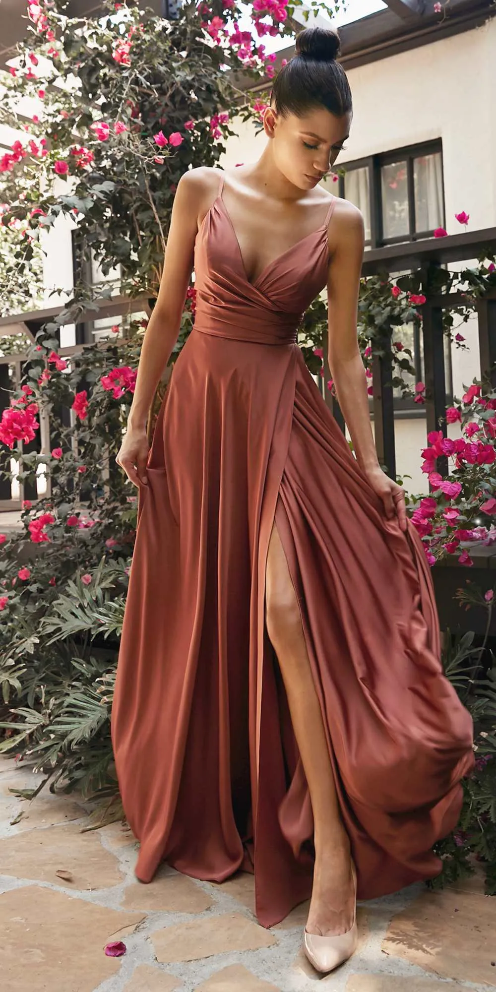 Cinderella Divine 7485 Sweetheart Neckline Soft Satin A-Line Formal Dress