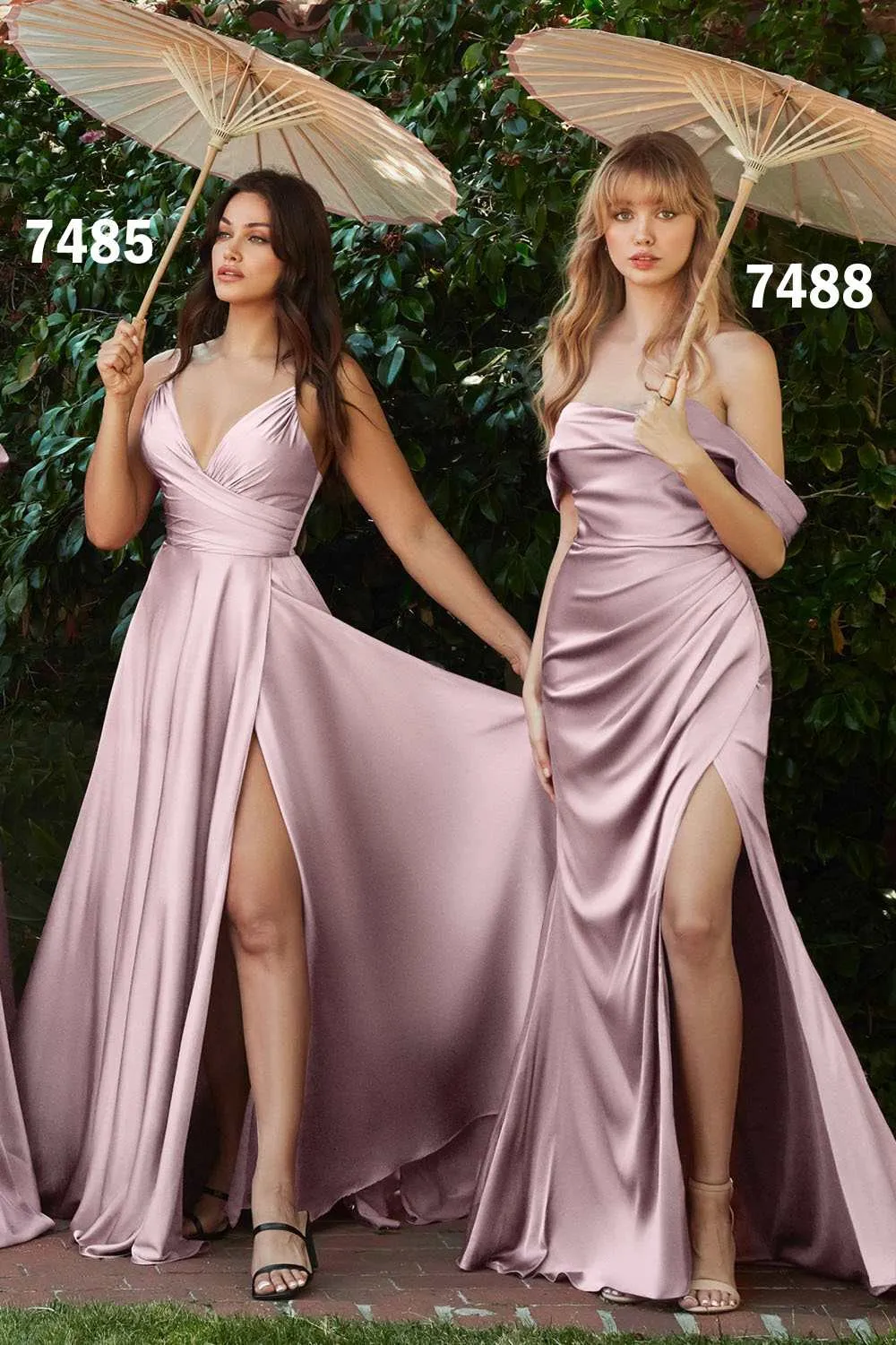 Cinderella Divine 7485 Sweetheart Neckline Soft Satin A-Line Formal Dress