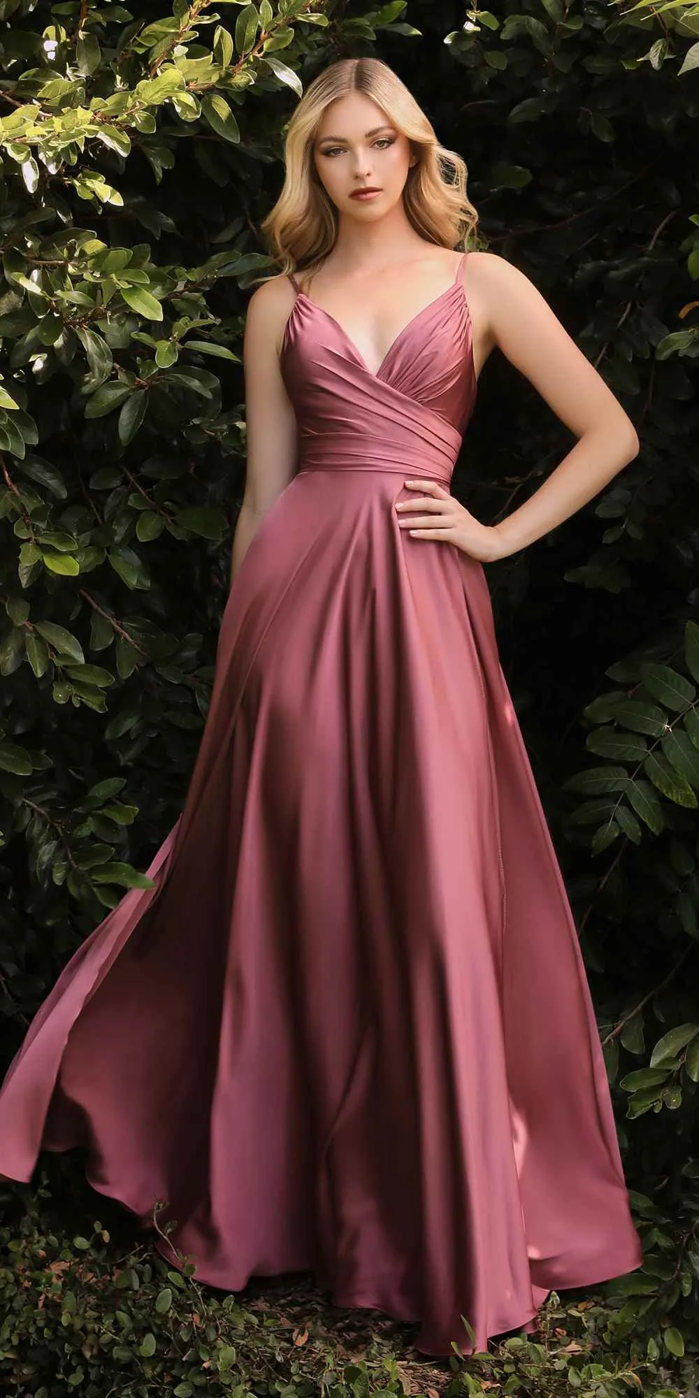 Cinderella Divine 7485 Sweetheart Neckline Soft Satin A-Line Formal Dress
