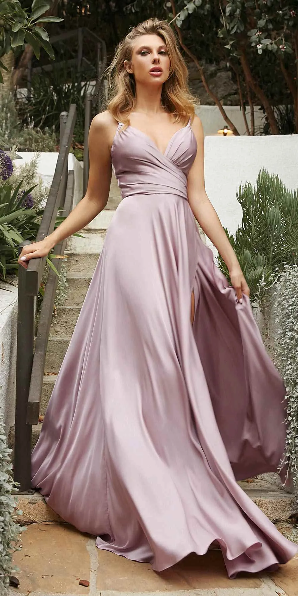 Cinderella Divine 7485 Sweetheart Neckline Soft Satin A-Line Formal Dress