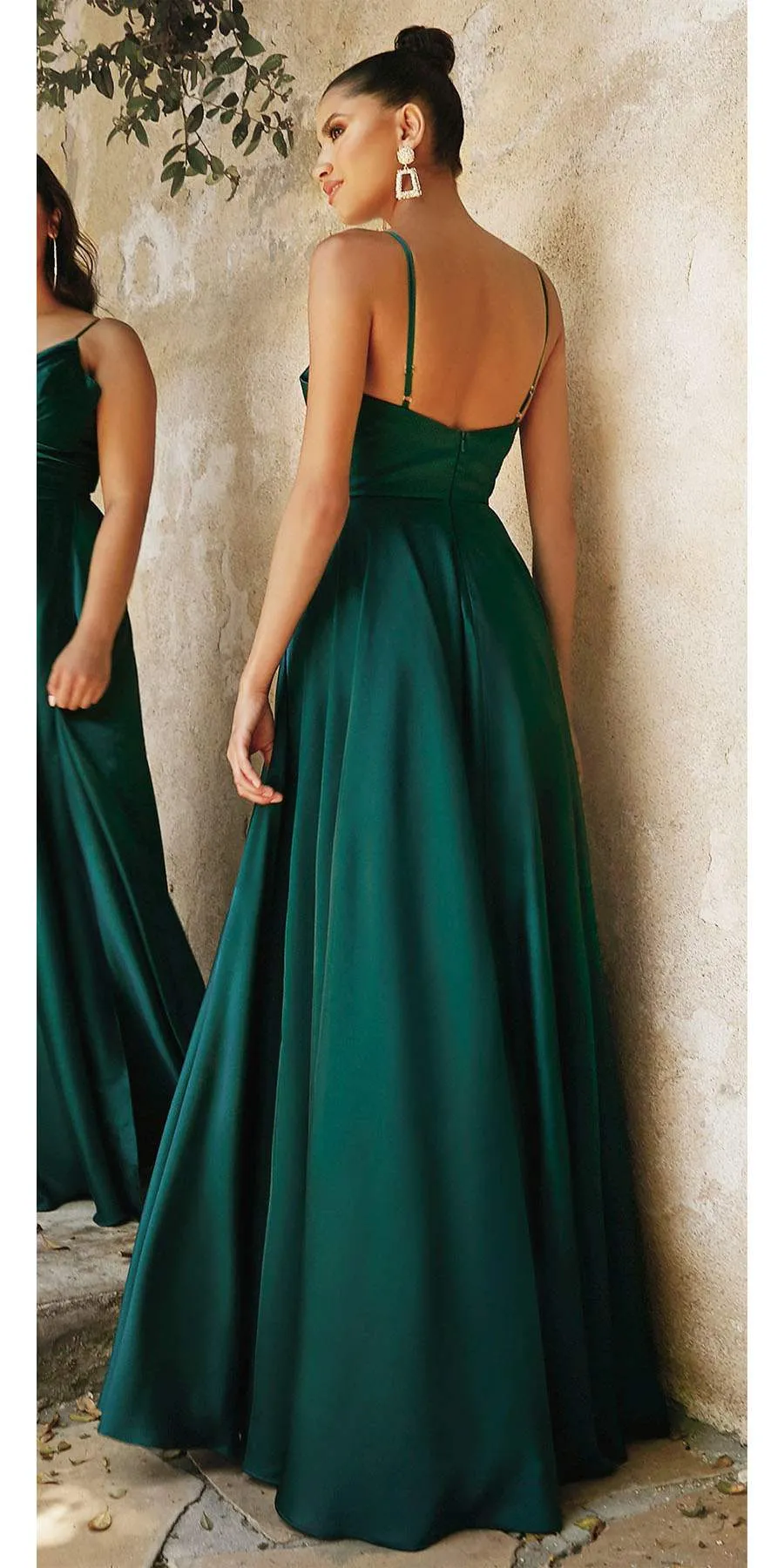 Cinderella Divine 7485 Sweetheart Neckline Soft Satin A-Line Formal Dress