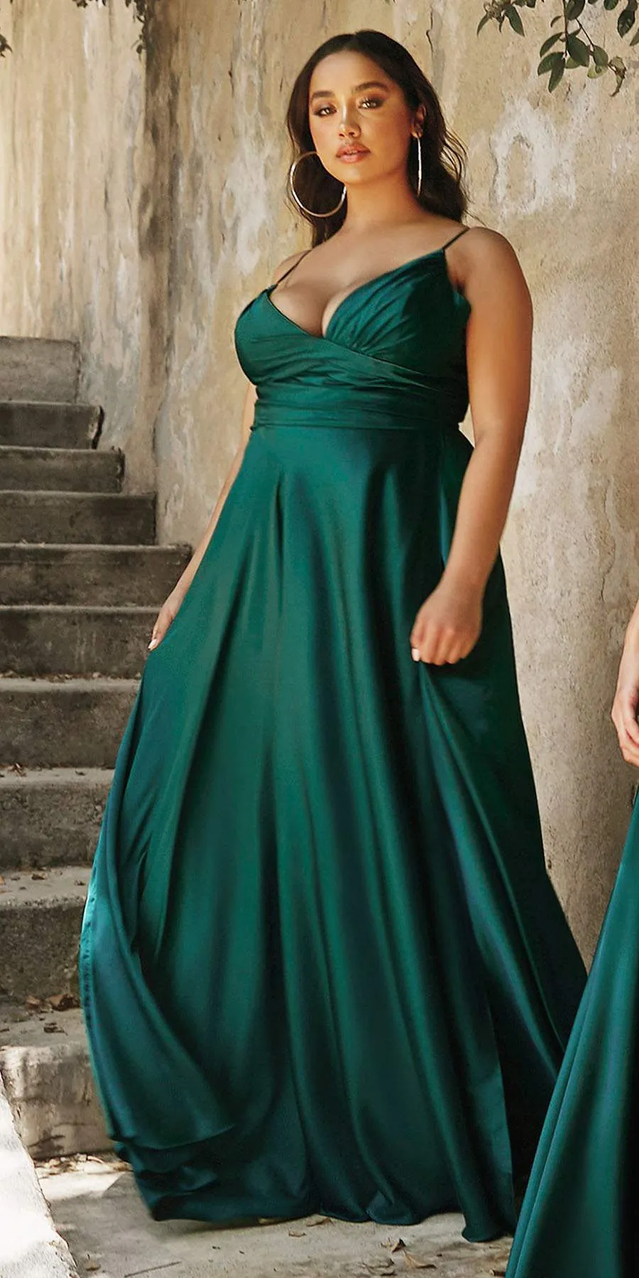 Cinderella Divine 7485 Sweetheart Neckline Soft Satin A-Line Formal Dress