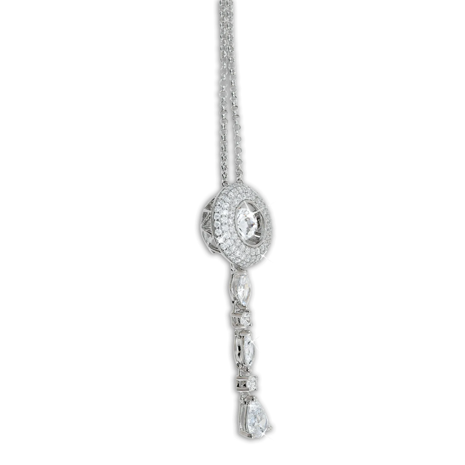 Classic Accented Halo with Removable Drop Pendant