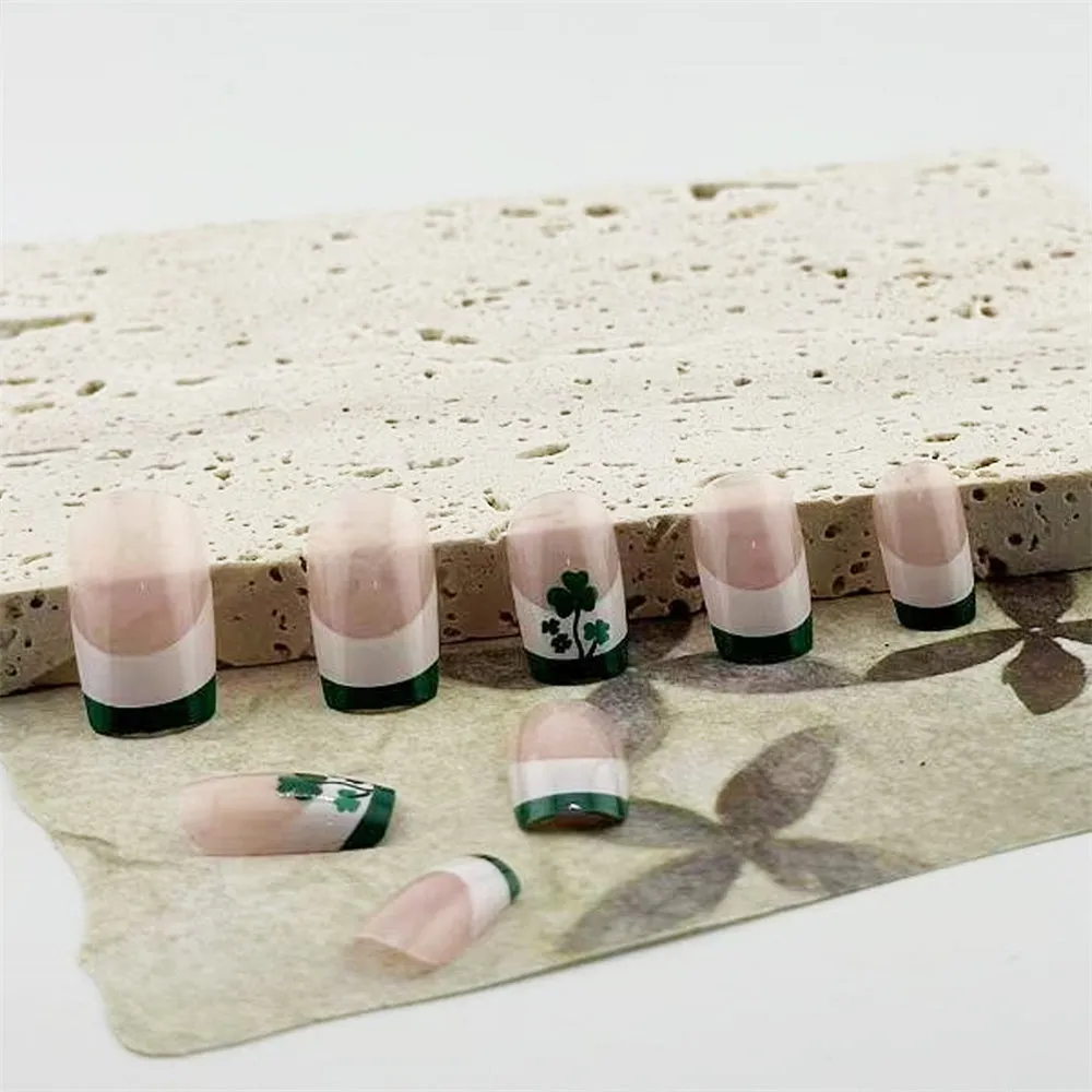 Coffin French Clover Green White