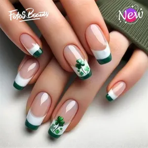 Coffin French Clover Green White