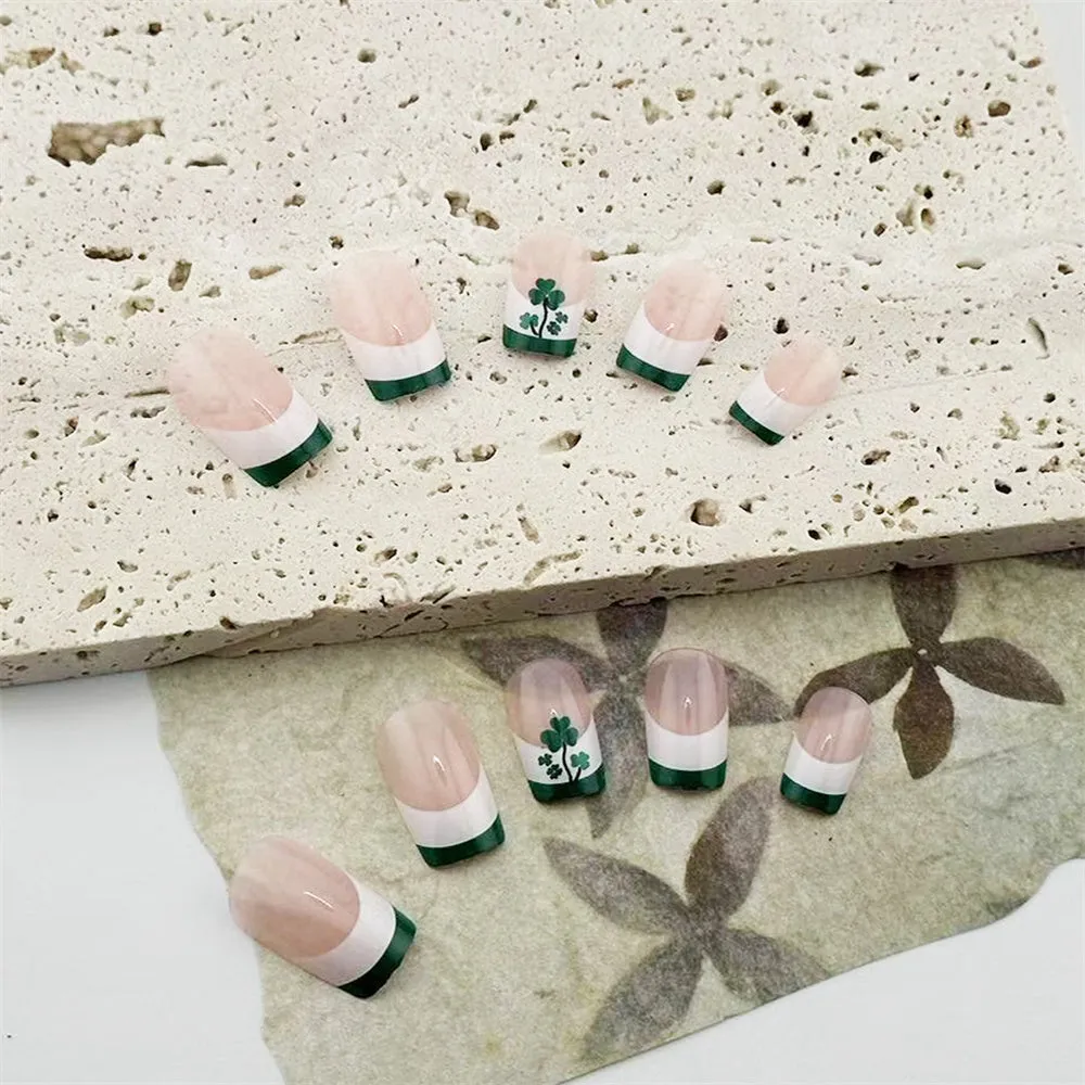 Coffin French Clover Green White