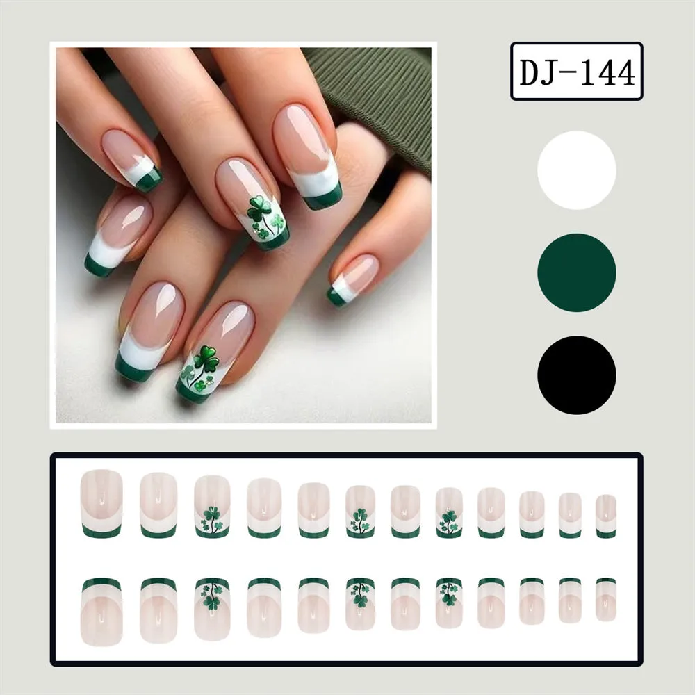 Coffin French Clover Green White