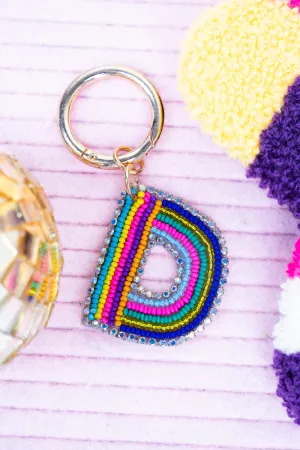 Color Your World 'D' Initial Keychain