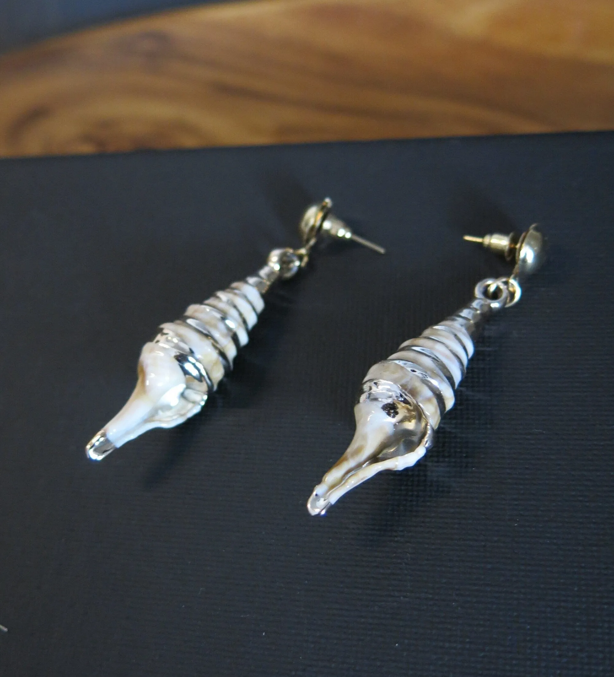 Conch Seashell Earrings, Boho Tropical Beach Stud Earrings, Mermaid Style Earrings, Bridal Seashell Ear Studs