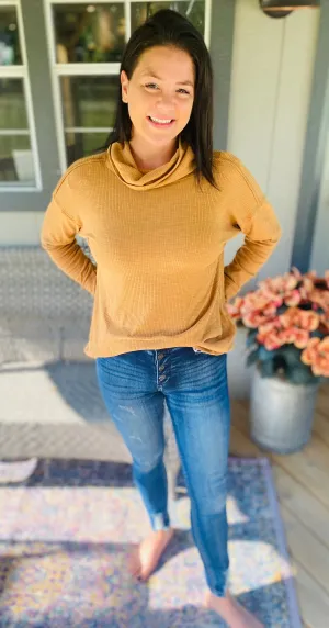 Copper Cowl Open Back Top
