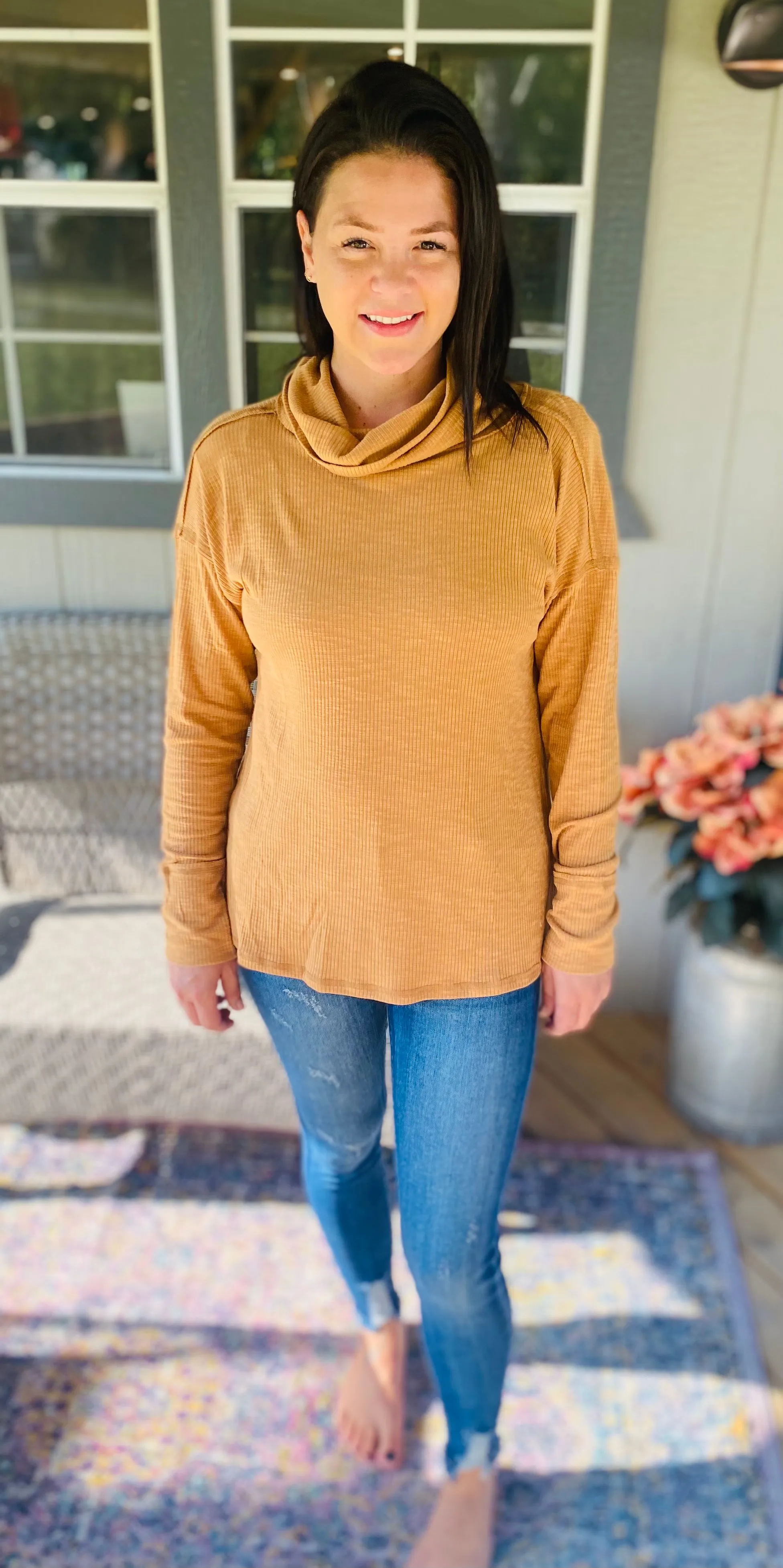 Copper Cowl Open Back Top