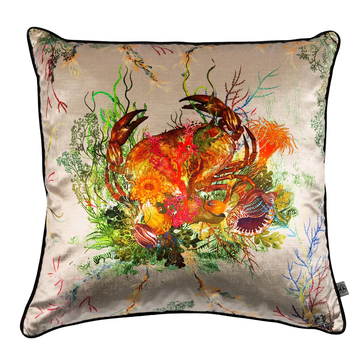 crab velvet cushion