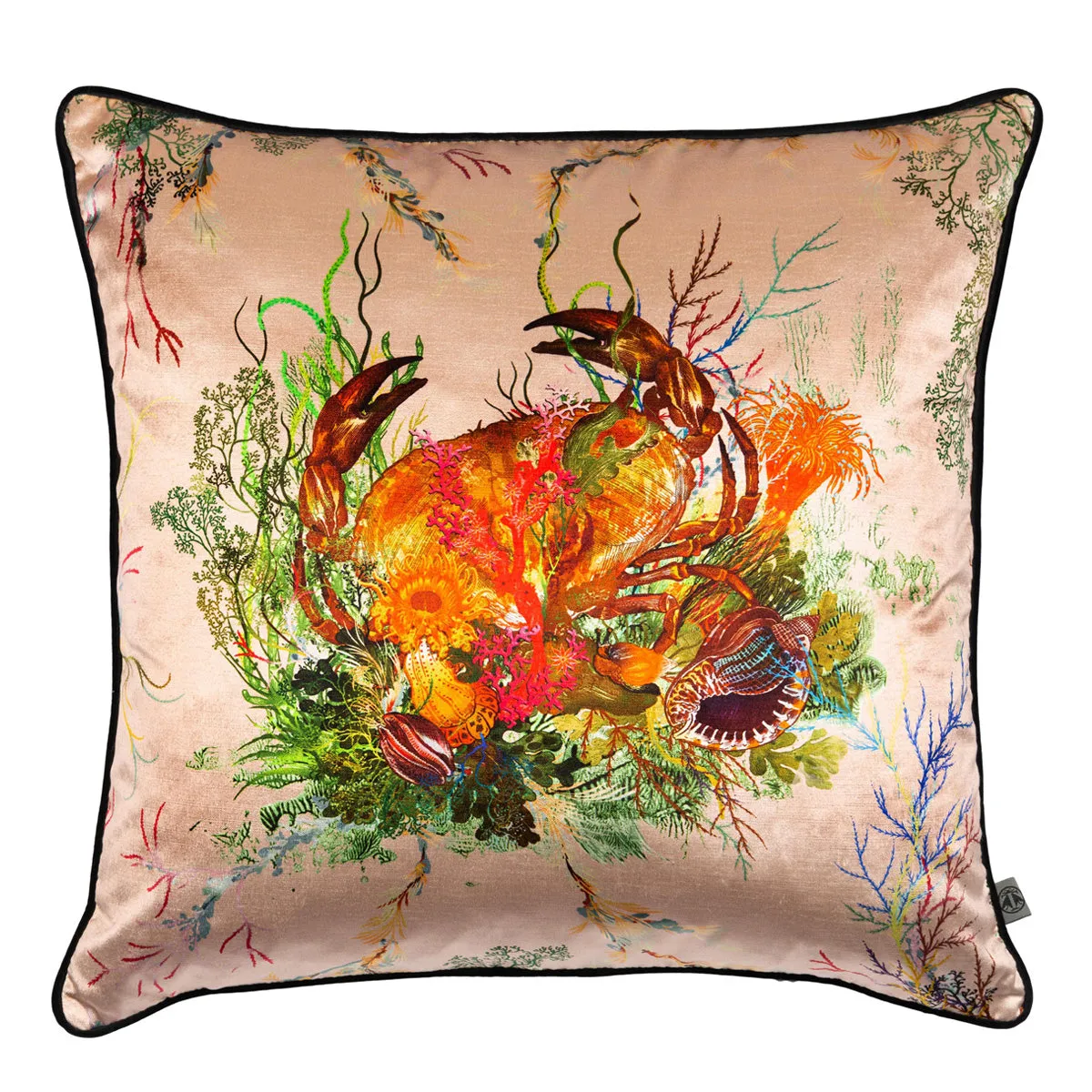 crab velvet cushion
