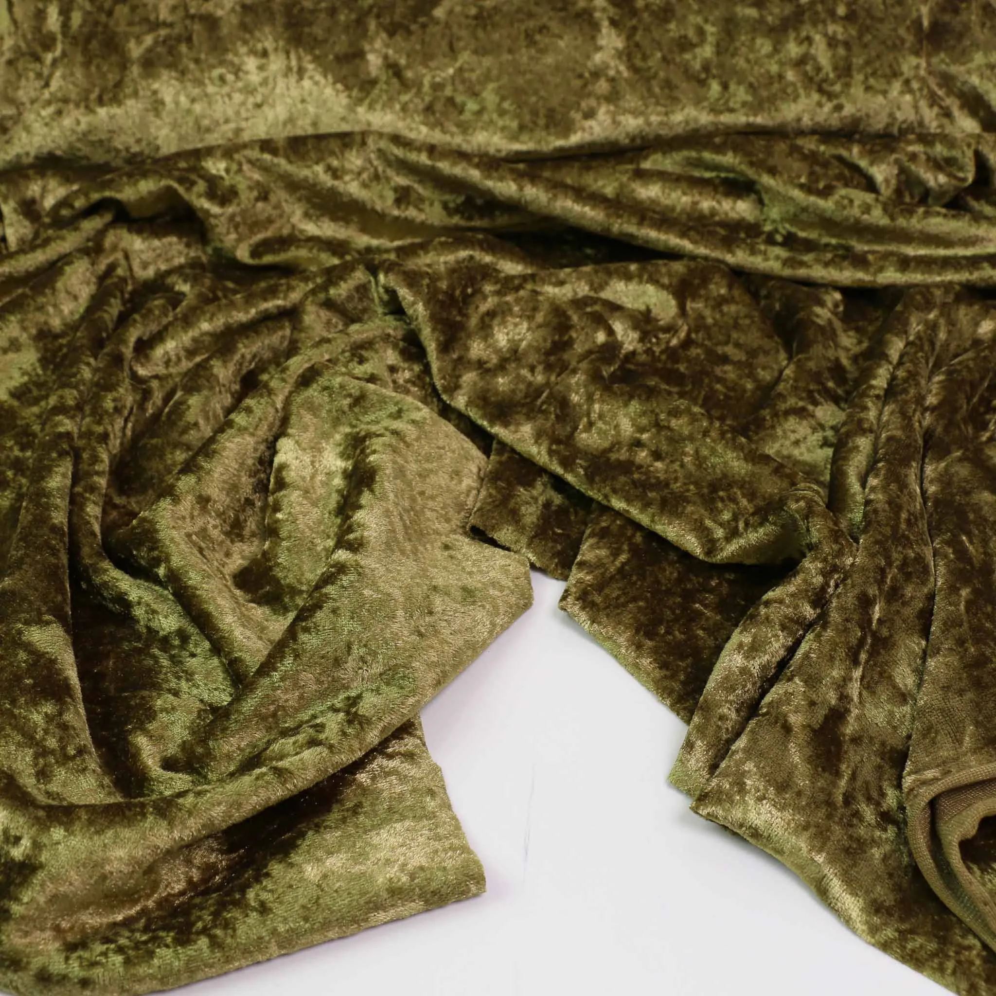 Crushed Velvet - Terracotta, Khaki